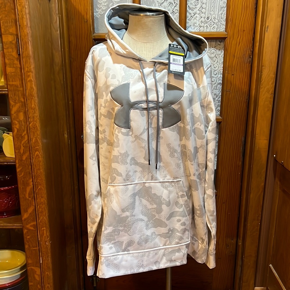 Under Armour Camouflage Hoodie - Gray and Cream-NWT